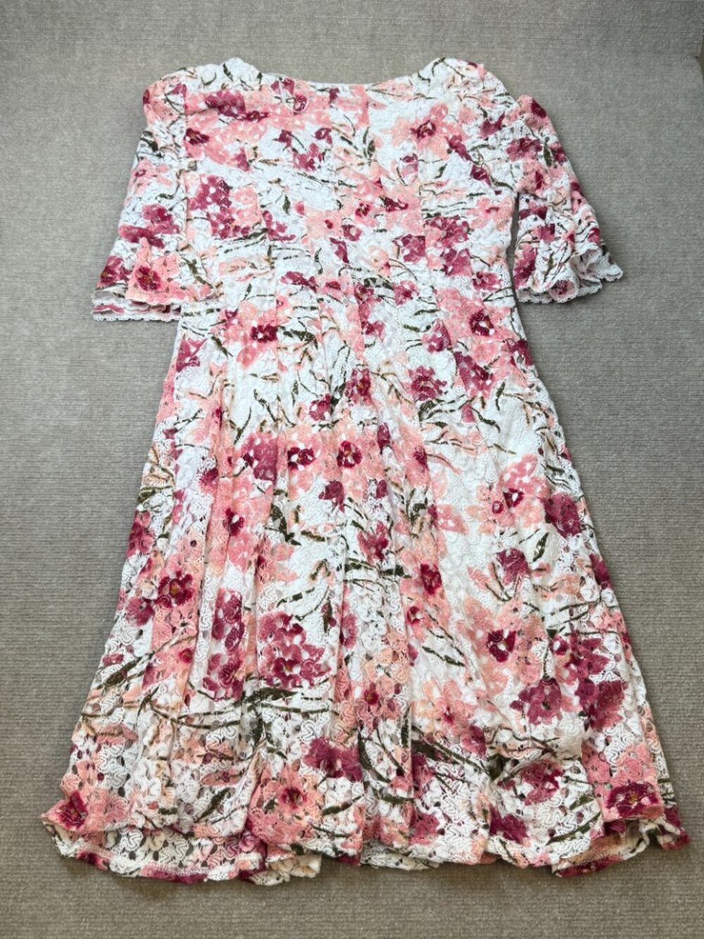 MSRP $89 Rabbit Rabbit Rabbit Design Womens 8 Blush Floral Dress Round Neck - Picture 4 of 6